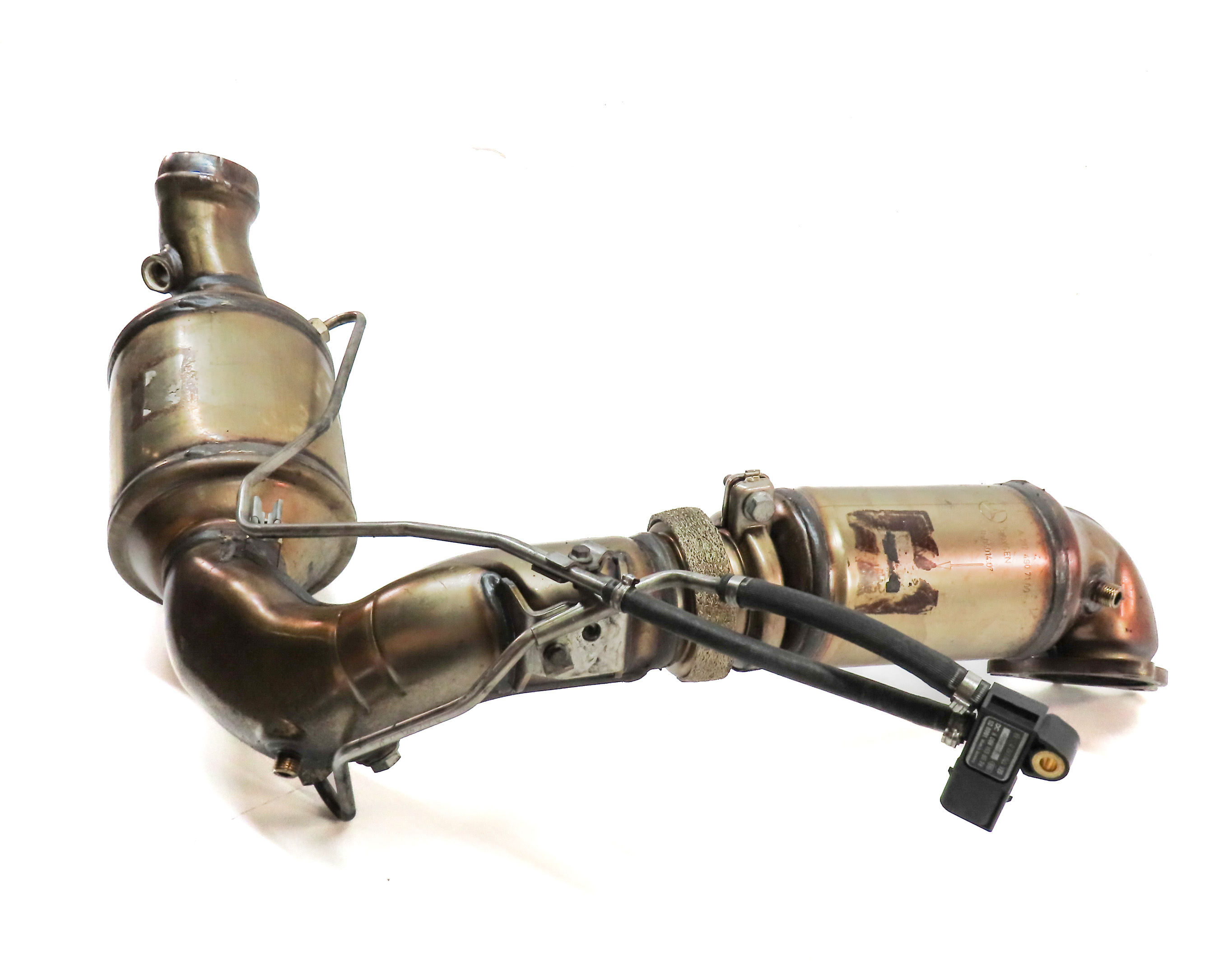 12 MERCEDES E350 (W212) 3.0L DIESEL (OM642) ENGINE DIESEL PARTICULATE FILTER DPF — exact item pictured